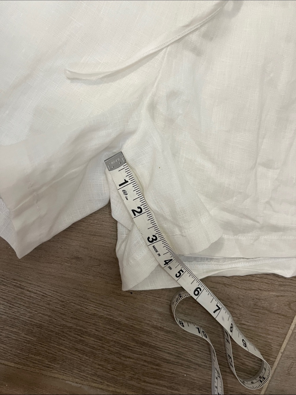 NWT DISSH White/Eggshell Elastic Waist LinenShorts - Picture 6 of 9